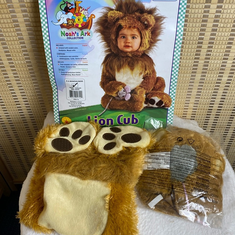 Lion Cub Infant Halloween Costume Size 0-6 Month Noah's Ark 2 Piece Set Dress Up